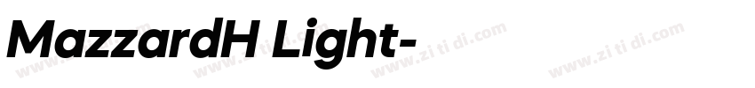 MazzardH Light字体转换